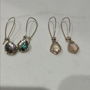 Kendra Scott Iridescent and Rose Gold Earrings